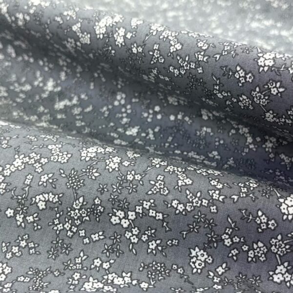 birlik1952 poplin kumaş basma sümerbank çıtır çiçek kumaş bandana kumaşı fabric cotton whosaledaisy flowers grey
