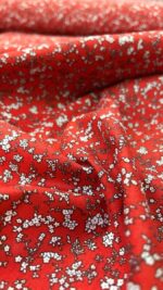 birlik1952 poplin kumaş basma sümerbank çıtır çiçek kumaş bandana kumaşı fabric cotton whosaledaisy flowers kırmızı red