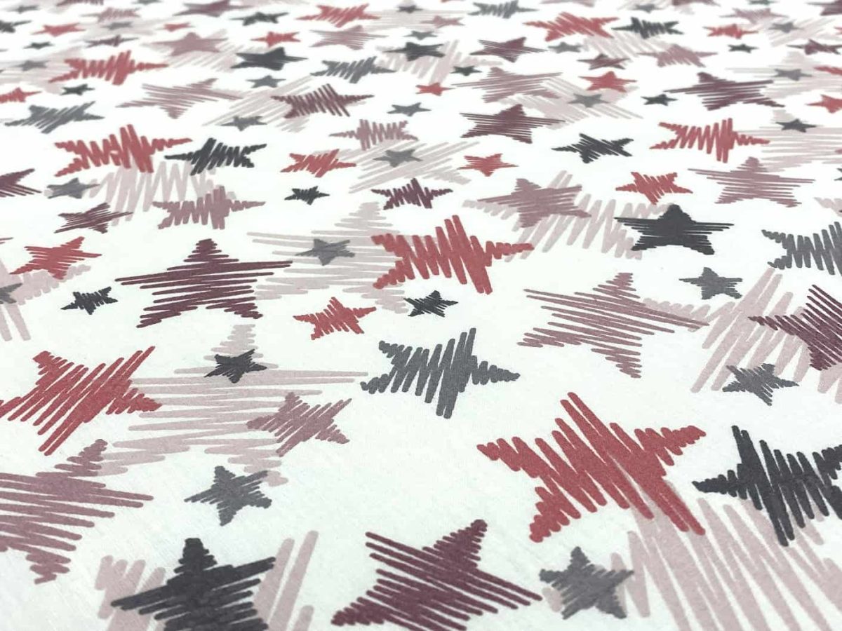 birlik1952 63 tel poplin akfil kumaş fabric metrelik nevresimlik çizgisel yıldız
