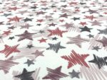 birlik1952 63 tel poplin akfil kumaş fabric metrelik nevresimlik çizgisel yıldız