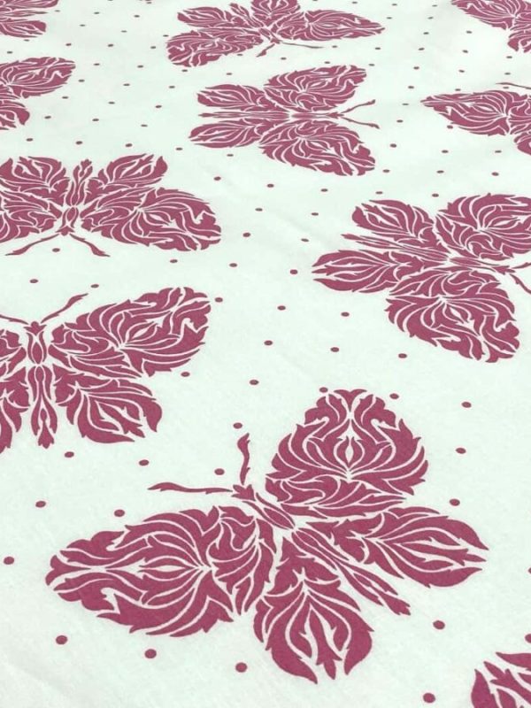 birlik1952 63 tel poplin akfil kumaş fabric metrelik nevresimlik kelebek