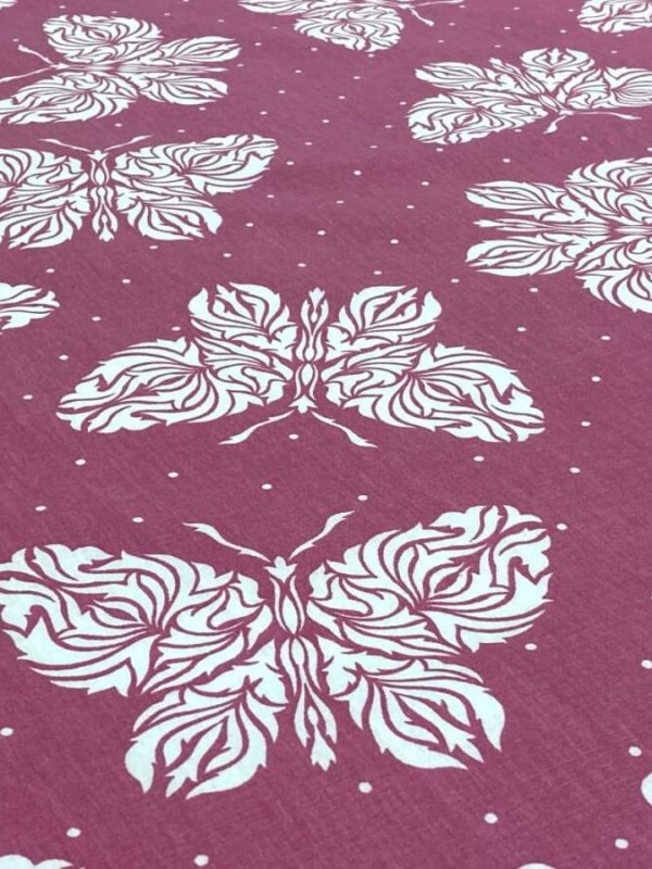 birlik1952 63 tel poplin akfil kumaş fabric metrelik nevresimlik kelebek