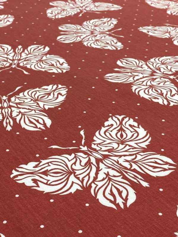 birlik1952 63 tel poplin akfil kumaş fabric metrelik nevresimlik kelebek