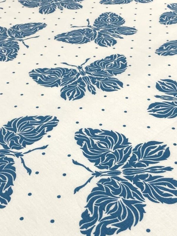 birlik1952 63 tel poplin akfil kumaş fabric metrelik nevresimlik kelebek