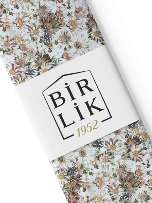 birlik1952 63 tel poplin akfil kumaş fabric metrelik nevresimlik papatya daisy