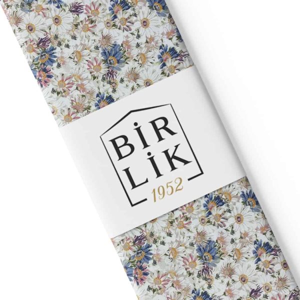 birlik1952 63 tel poplin akfil kumaş fabric metrelik nevresimlik papatya daisy