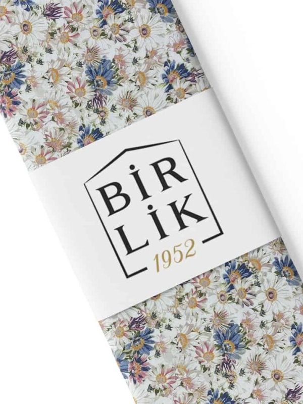 birlik1952 63 tel poplin akfil kumaş fabric metrelik nevresimlik papatya daisy