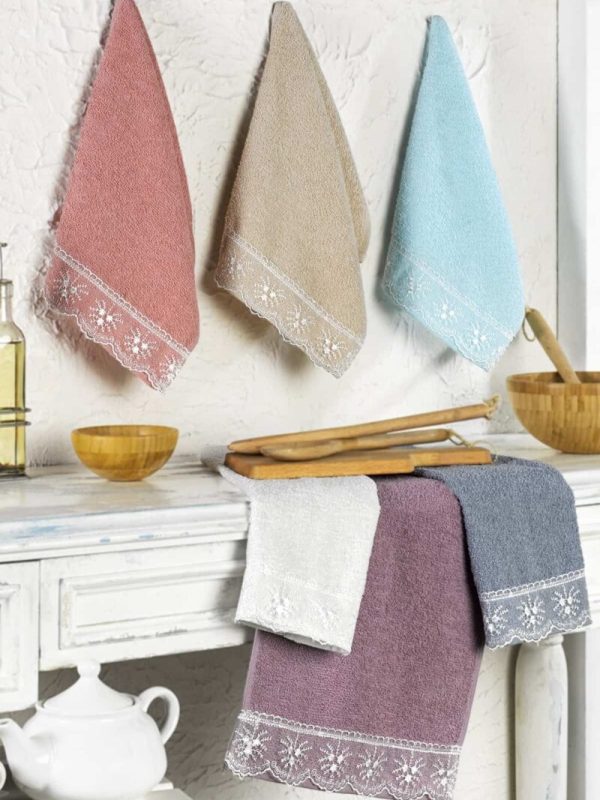 birlik1952 şazeli ipliq güpürlü mutfak havlusu 6' lı seti kurulama bezi