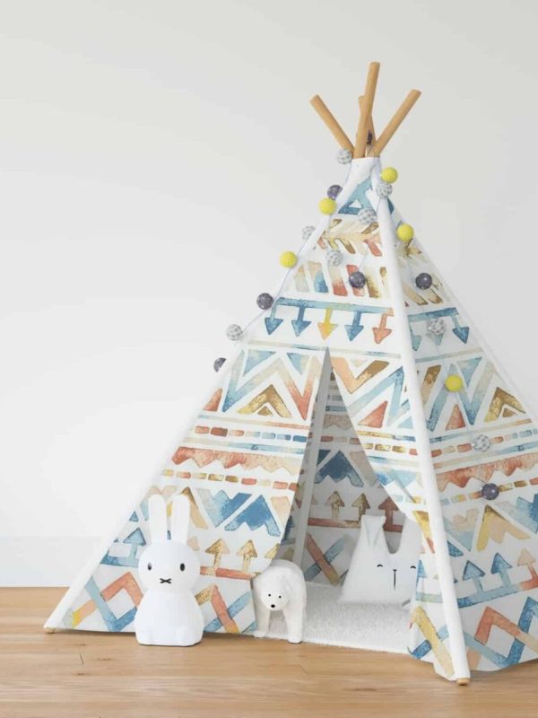 birlik1952 tekins kızılderili oyun çadırı bebek çocuk çadır tepee poplin etnic