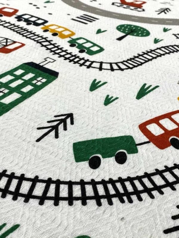 birlik1952 desenli pike kumaş fabric arabalar