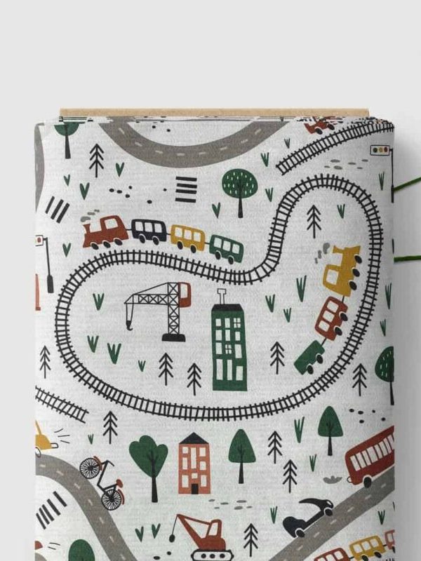 birlik1952 desenli pike kumaş fabric arabalar