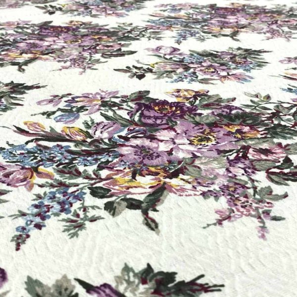 birlik1952 desenli pike kumaş fabric şakayık çiçeği flower