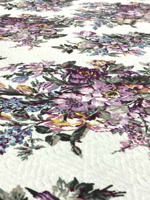 birlik1952 desenli pike kumaş fabric şakayık çiçeği flower