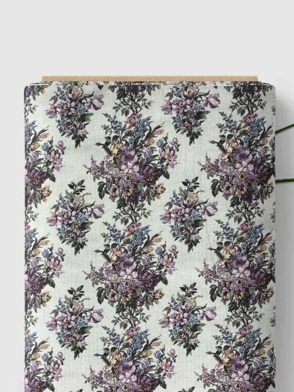 birlik1952 desenli pike kumaş fabric şakayık çiçeği flower