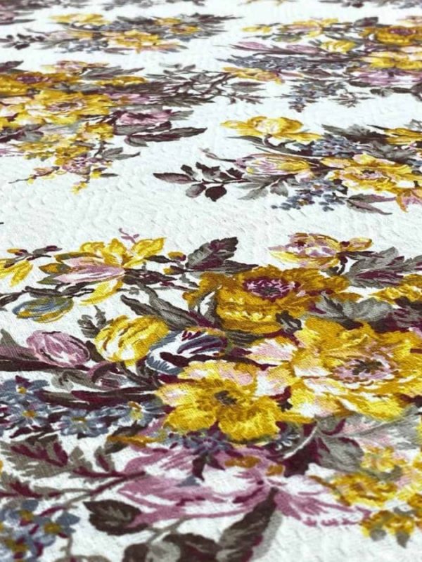 birlik1952 desenli pike kumaş fabric şakayık çiçeği flower