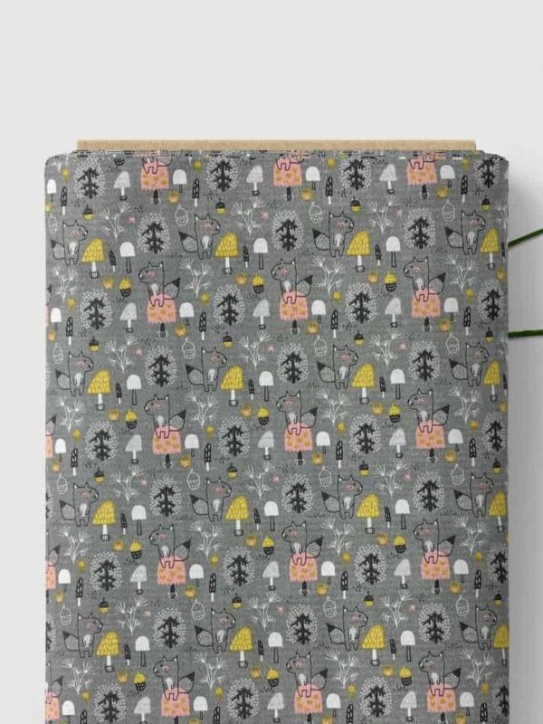 birlik1952 desenli pike kumaş fabric sincap