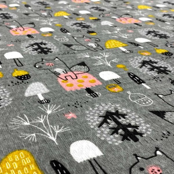 birlik1952 desenli pike kumaş fabric sincap