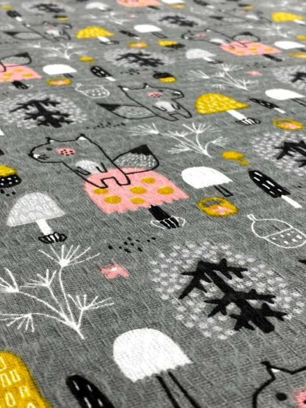 birlik1952 desenli pike kumaş fabric sincap