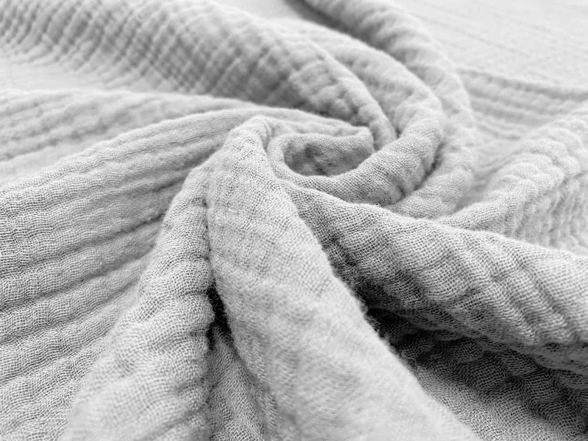 birlik1952 crinkle lunanino 4 kat müslin kumaş muslin fabric swaddle gri gray