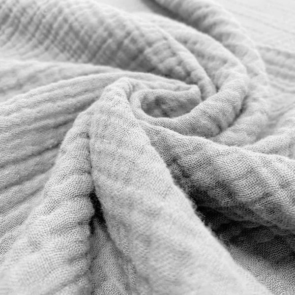 birlik1952 crinkle lunanino 4 kat müslin kumaş muslin fabric swaddle gri gray