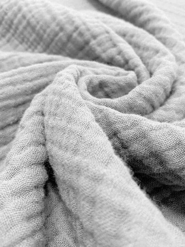 birlik1952 crinkle lunanino 4 kat müslin kumaş muslin fabric swaddle gri gray