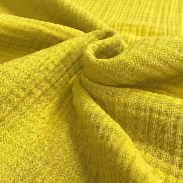 birlik1952 crinkle lunanino 4 kat müslin kumaş muslin fabric swaddle hardal