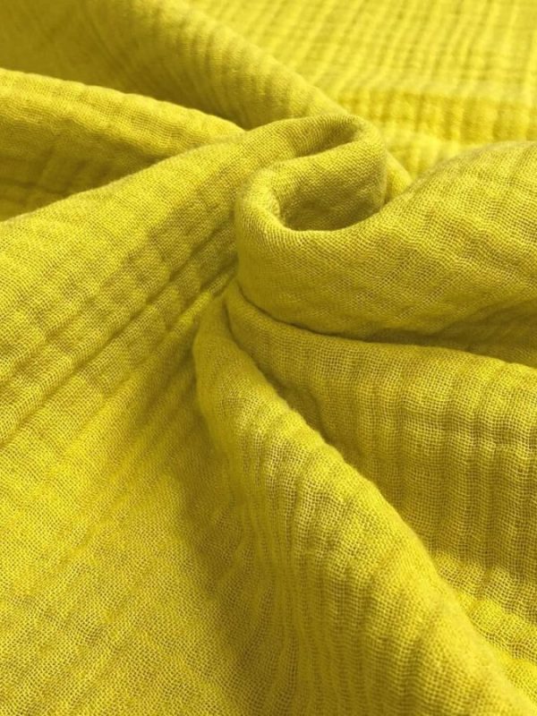 birlik1952 crinkle lunanino 4 kat müslin kumaş muslin fabric swaddle hardal