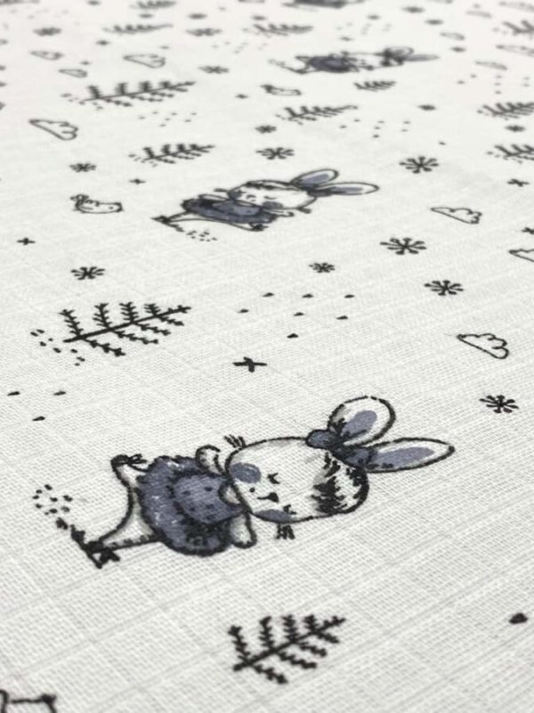 birlik1952 müslin kumaş muslin fabric meter metrelik baby balerin tavşan