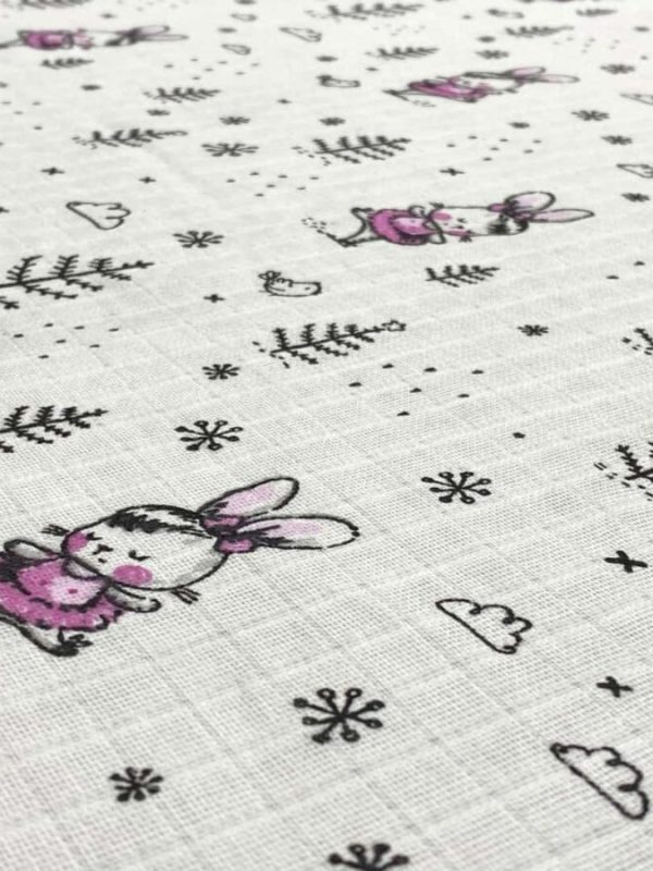 birlik1952 müslin kumaş muslin fabric meter metrelik baby balerin tavşan
