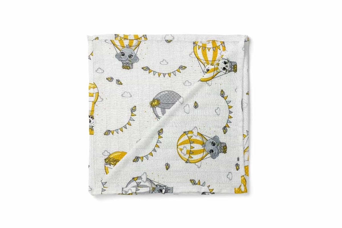 birlik1952 müslin kumaş muslin fabric baby swaddle blanket baloon kapadokya fil