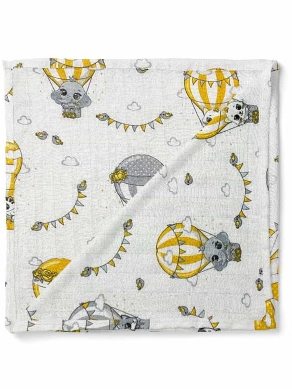 birlik1952 müslin kumaş muslin fabric baby swaddle blanket baloon kapadokya fil
