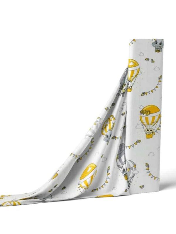 birlik1952 müslin kumaş muslin fabric meter metrelik baby kapadokya sarı