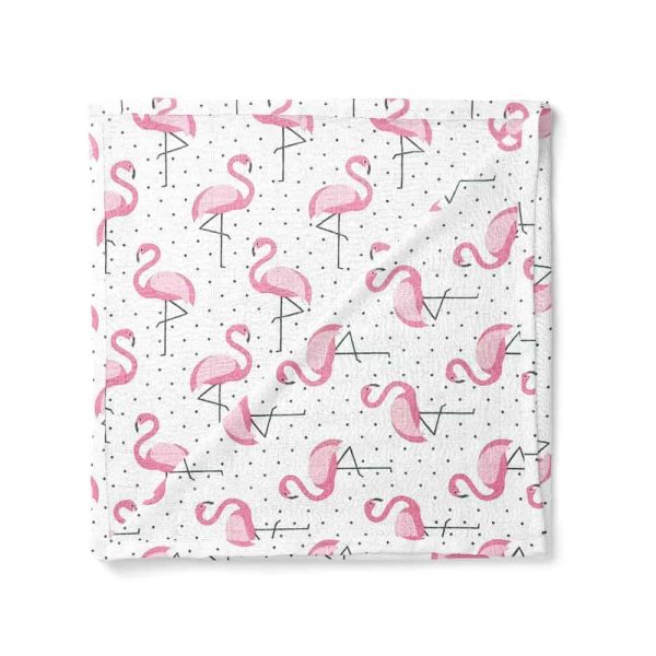 birlik1952 müslin kumaş muslin fabric baby swaddle blanket flamingo