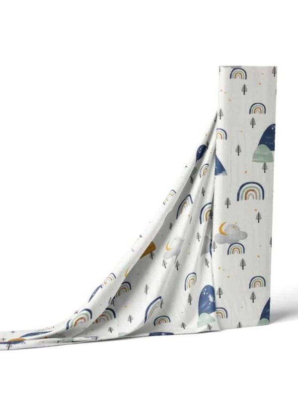 birlik1952 müslin kumaş muslin fabric meter metrelik baby rainbow ay