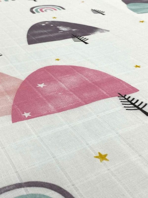 birlik1952 müslin kumaş muslin fabric meter metrelik baby rainbow ay