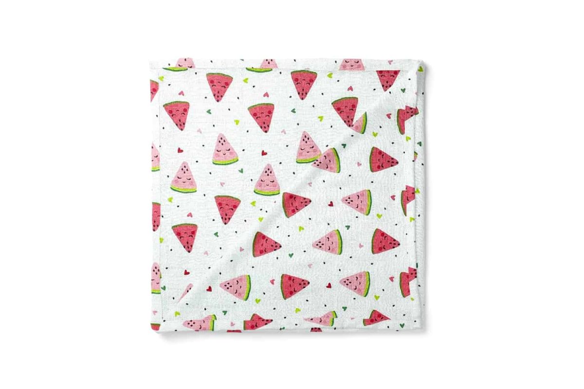 birlik1952 müslin kumaş muslin fabric baby swaddle blanket karpuz watermelon