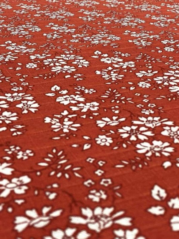 birlik1952 müslin kumaş muslin fabric meter metrelik baby kır bahçesi red