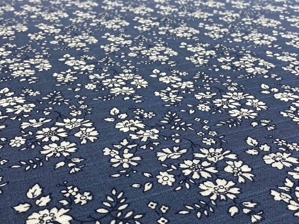 birlik1952 müslin kumaş muslin fabric meter metrelik baby kır bahçesi blue