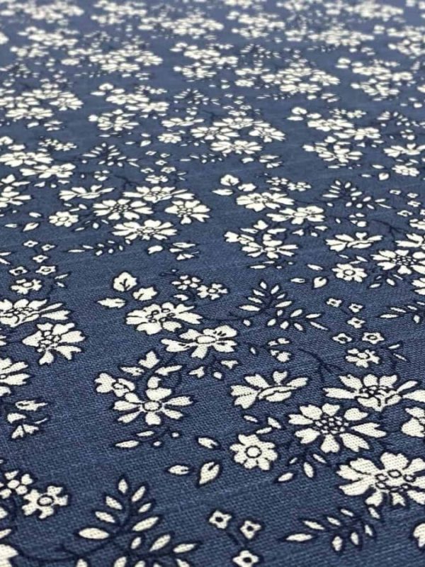 birlik1952 müslin kumaş muslin fabric meter metrelik baby kır bahçesi blue