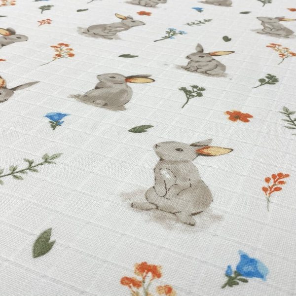 birlik1952 müslin kumaş muslin fabric meter metrelik baby pastorel rabbit tavşan