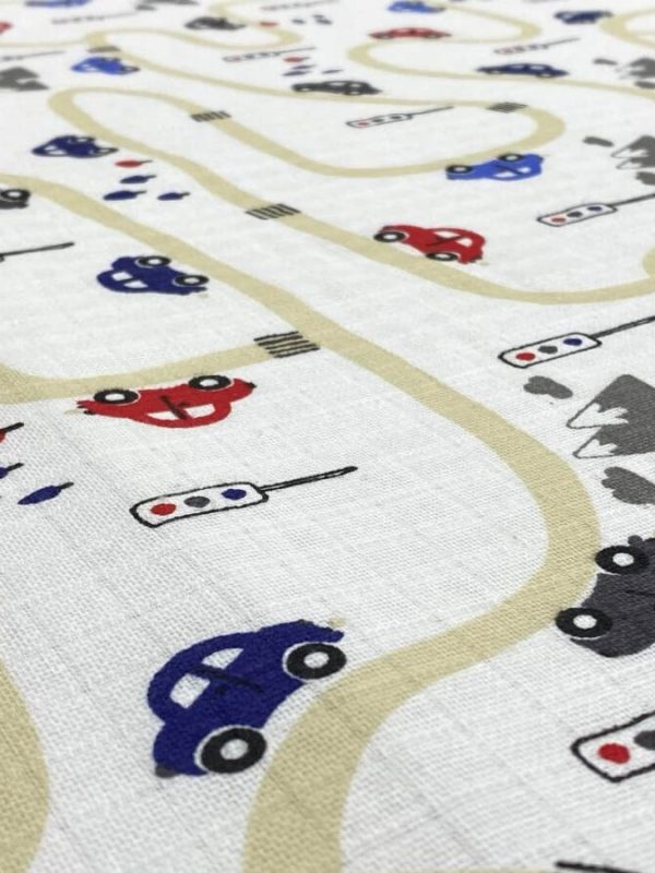 birlik1952 müslin kumaş muslin fabric meter metrelik trafik mavi