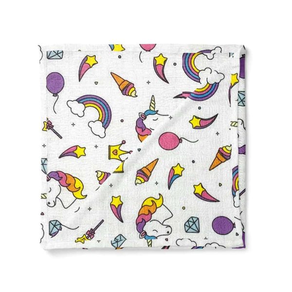 birlik1952 müslin kumaş muslin fabric baby swaddle blanket unicorn