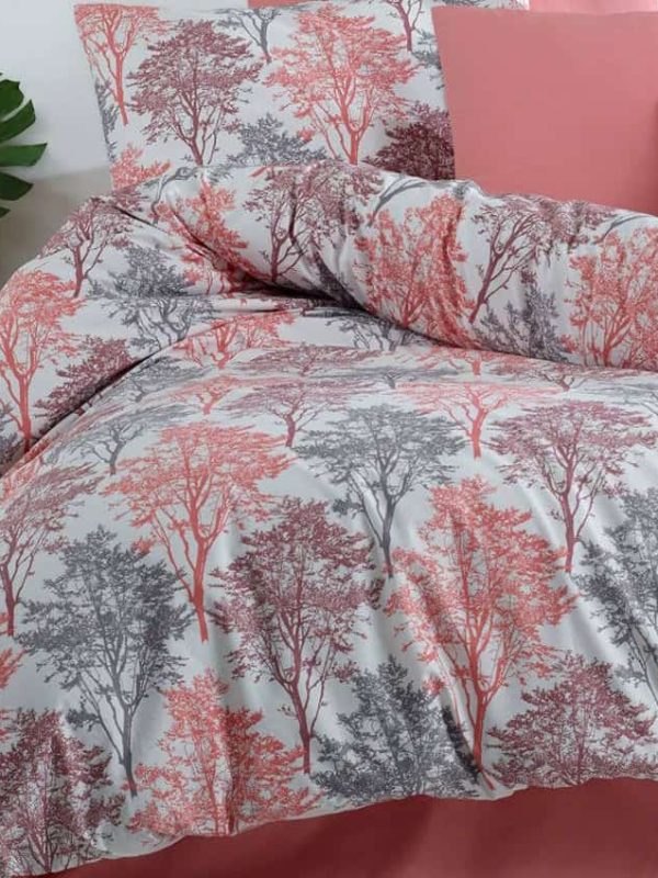 birlik1952 poplin nevresim takımı pamuklu bed linen ağaç