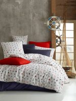 birlik1952 poplin nevresim takımı pamuklu bed linen denizci