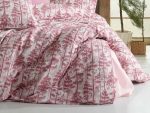 birlik1952 poplin nevresim takımı pamuklu bed linen dikey ağaç pembe