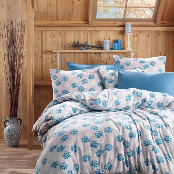 birlik1952 poplin nevresim takımı pamuklu bed linen mercanlar