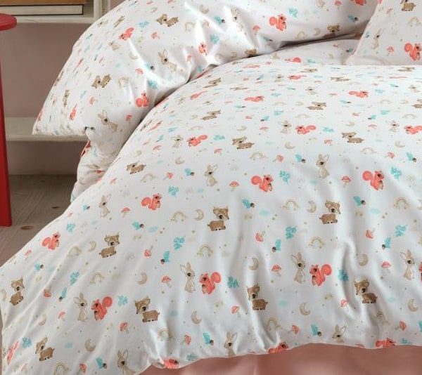 birlik1952 poplin nevresim takımı pamuklu bed linen sincap