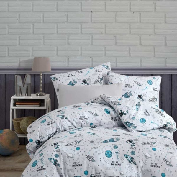 birlik1952 poplin nevresim takımı pamuklu bed linen uzay