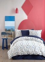 birlik1952 poplin nevresim takımı pamuklu bed linen whale