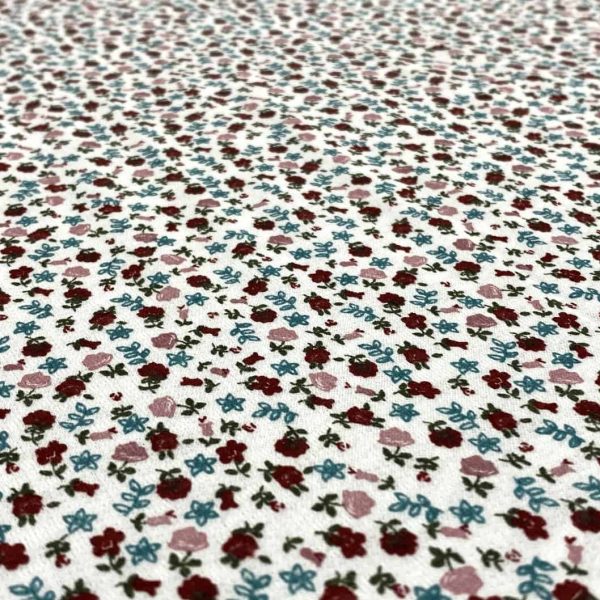 birlik1952 penye kumaş 2 iplik şardonlu elbiselik fabric çıtır çiçek